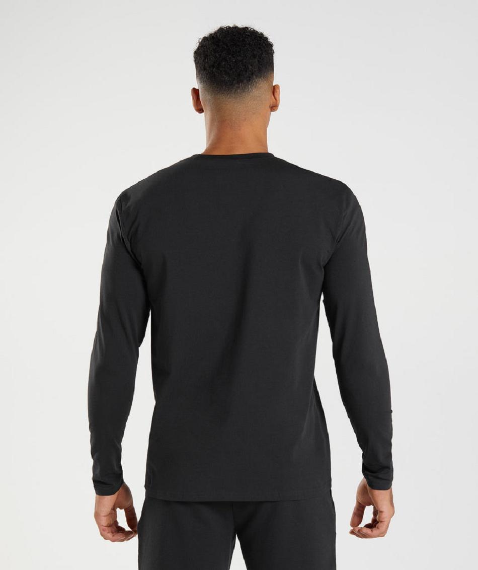 Long Sleeve Gymshark Block Hombre Negras | CO 3478GSO